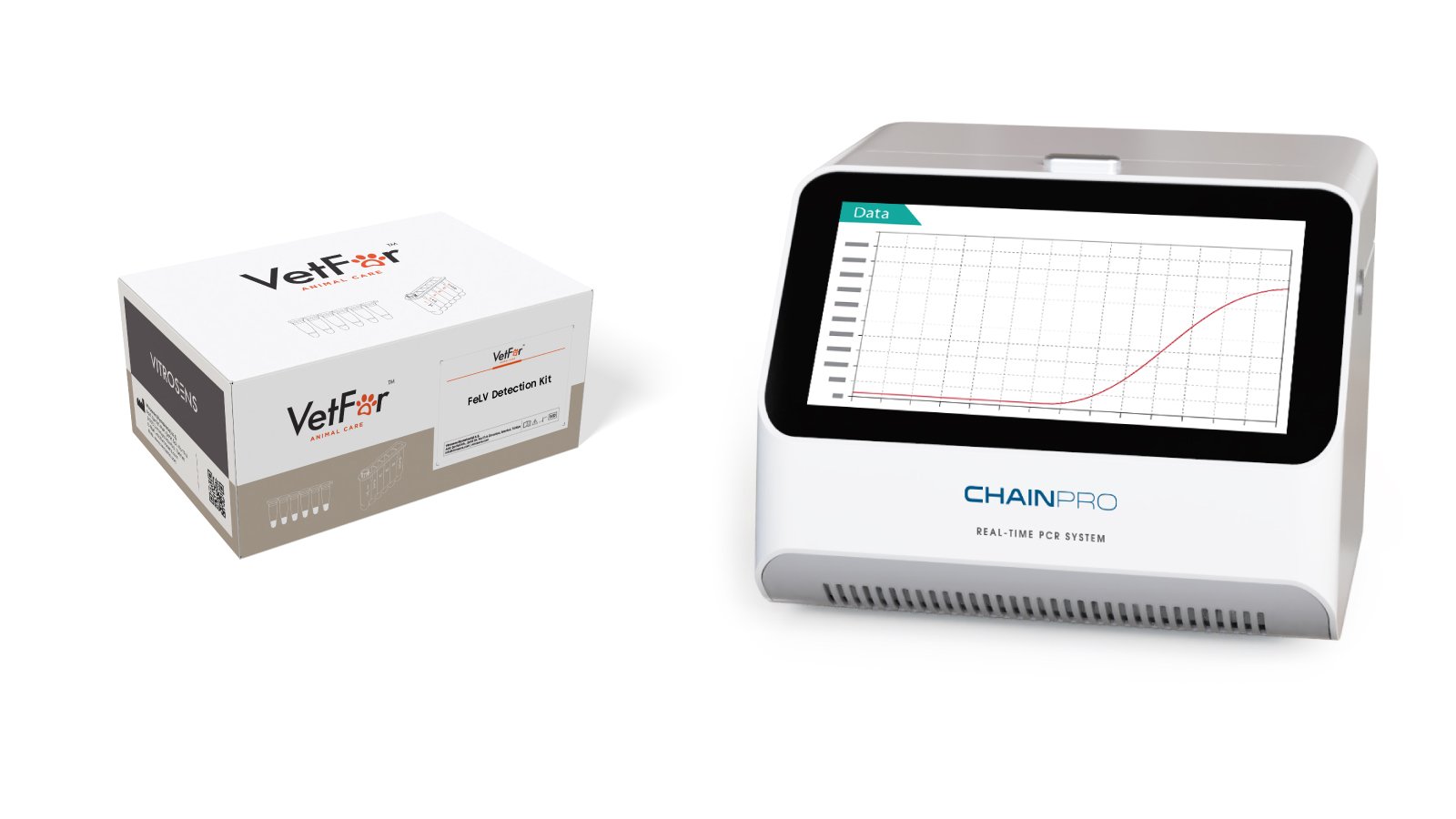 Figure 3. VetFor FeLV PCR, lateral flow, and FIA solutions.