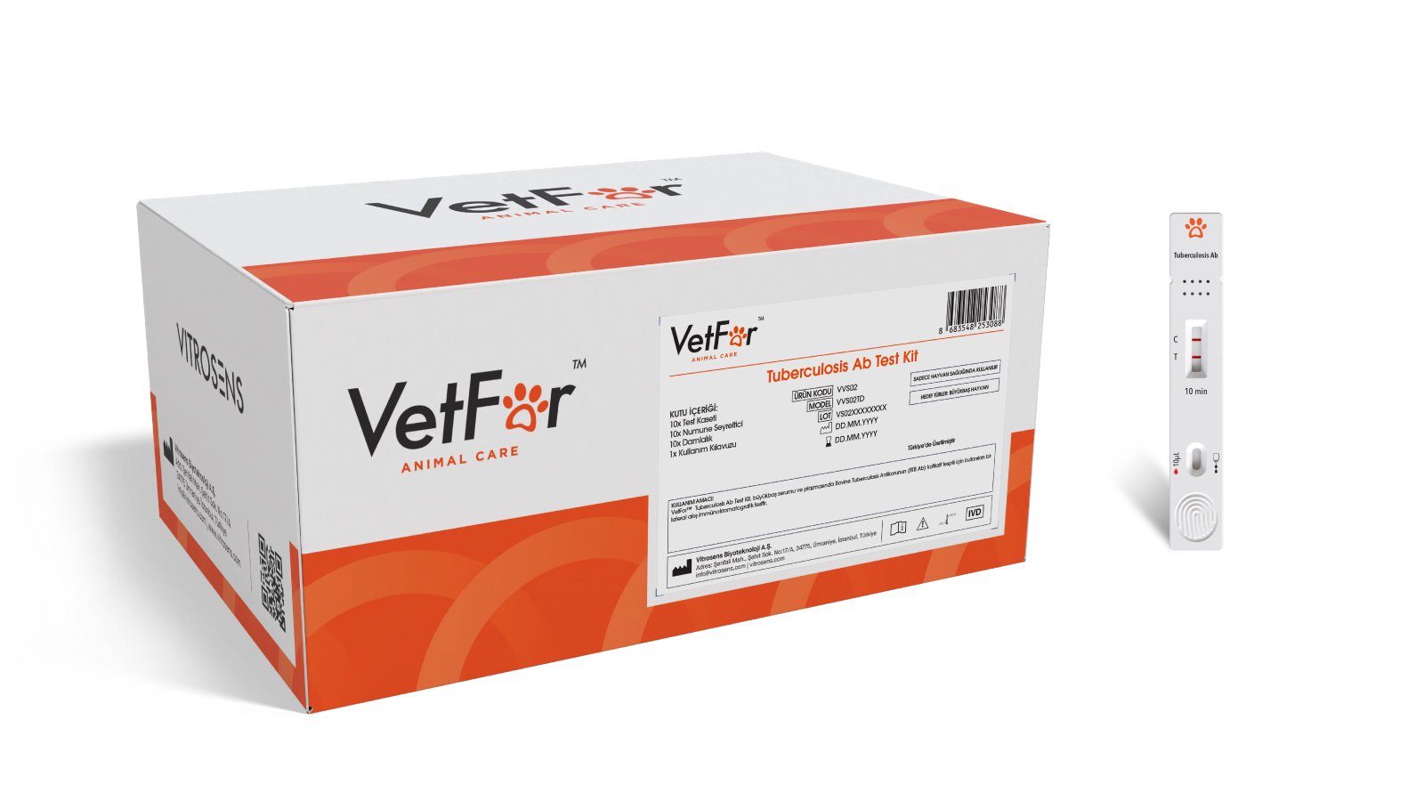 Figure 2. The VetFor™ Tuberculosis Ab Test Kit Box Content.