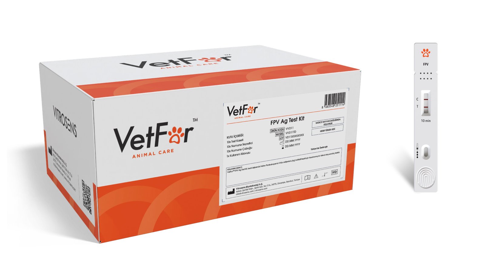 Figure 3. The VetFor™ FPV Ag Test Kit Box Content